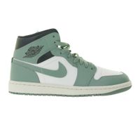 NIKE Air Jordan 1 Mid Damen Sneaker Echtleder Turnschuhe Mid-Top Sneaker BQ6472 in Weiß/Gelb, Weiß/Grün oder Beige/Weiß