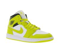 NIKE Air Jordan 1 Mid Damen Sneaker Echtleder Turnschuhe Mid-Top Sneaker BQ6472 in Weiß/Gelb, Weiß/Grün oder Beige/Weiß