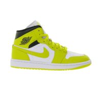 NIKE Air Jordan 1 Mid Damen Sneaker Echtleder Turnschuhe Mid-Top Sneaker BQ6472 in Weiß/Gelb, Weiß/Grün oder Beige/Weiß