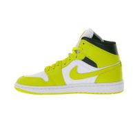 NIKE Air Jordan 1 Mid Damen Sneaker Echtleder Turnschuhe Mid-Top Sneaker BQ6472 in Weiß/Gelb, Weiß/Grün oder Beige/Weiß