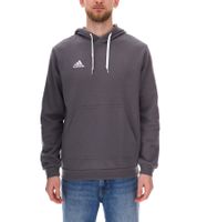 adidas Entrada 22 Hoody Men's Sustainable Cotton Hoodie with Kangaroo Pocket, Black or Gray