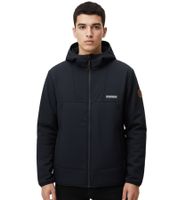 NAPAPIJRI A-Biois atmungsaktive Softshell-Jacke Herren Übergangs-Jacke mit Kapuze Schwarz, Khaki oder Dunkelblau