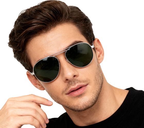 Champion Sunglasses for Men, Casual Glasses, Mirrored Polarized, Category 3, CU515303, Matte Silver