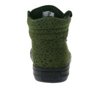 BRITISH KNIGHTS Dee Damen Mid-Top Sneaker mit Geparden-Muster Schnür-Schuhe mit verstärktem Zehenbereich B48-3710-16 Oliv-Grün