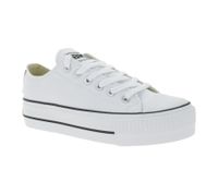 BRITISH KNIGHTS Kaya Low Women's Low-Top Canvas Sneakers with Reinforced Toe, Lace-Up Shoes B49-3705-01 White