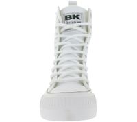 BRITISH KNIGHTS Kaya High Women's High-Top Canvas Sneakers with Platform Sole, Lace-Up Shoes with Reinforced Toe B49-3703-01 White
