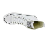 BRITISH KNIGHTS Kaya High Women's High-Top Canvas Sneakers with Platform Sole, Lace-Up Shoes with Reinforced Toe B49-3703-01 White