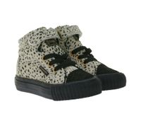 BRITISH KNIGHTS Dee Toddler Mid-Top Sneakers with Pattern, Baby Lace-Up Shoes with Reinforced Toe B48-3728I-01 Beige/Black