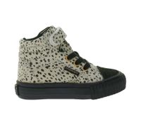 BRITISH KNIGHTS Dee Toddler Mid-Top Sneakers with Pattern, Baby Lace-Up Shoes with Reinforced Toe B48-3728I-01 Beige/Black