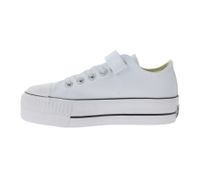 BRITISH KNIGHTS Kaya Low Kids' Low-Top Canvas Sneakers with Reinforced Toe and Platform Lace-Up Shoes B49-3705C-01 White