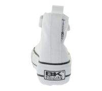 BRITISH KNIGHTS Kaya Mid Kinder Mid-Top Canvas-Sneaker mit verstärktem Zehenbereich Schnür-Schuhe Teenager Jungen Mädchen B49-3709C-02 Weiß