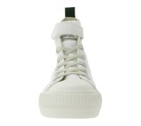 BRITISH KNIGHTS Kaya Mid Kinder Mid-Top Canvas-Sneaker mit dekorativem Herz-Print Schnür-Schuhe Teenager Mädchen B52-3705C-03 Creme-Weiß