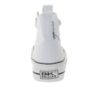 BRITISH KNIGHTS Kaya Mid Kids' Mid-Top Canvas Sneakers with Decorative Heart Embroidery & Love Print Lace-Up Shoes for Teen Girls B49-3710C-02 White