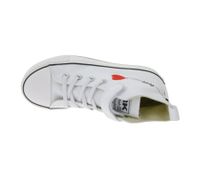 BRITISH KNIGHTS Kaya Mid Kids' Mid-Top Canvas Sneakers with Decorative Heart Embroidery & Love Print Lace-Up Shoes for Teen Girls B49-3710C-02 White