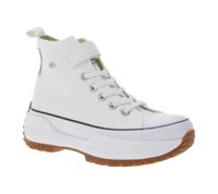 BRITISH KNIGHTS Kaya Mid Fly Kinder Mid-Top Canvas-Sneaker mit gezackter Sohle Schnür-Schuhe Teenager Jungen Mädchen B49-3702C-02 Weiß