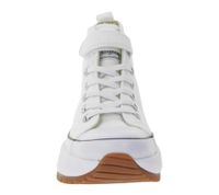 BRITISH KNIGHTS Kaya Mid Fly Kinder Mid-Top Canvas-Sneaker mit gezackter Sohle Schnür-Schuhe Teenager Jungen Mädchen B49-3702C-02 Weiß