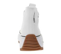 BRITISH KNIGHTS Kaya Mid Fly Kinder Mid-Top Canvas-Sneaker mit gezackter Sohle Schnür-Schuhe Teenager Jungen Mädchen B49-3702C-02 Weiß