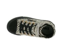 BRITISH KNIGHTS Dee Kids' Mid-Top Sneakers with Polka Dots, Lace-Up Shoes with Reinforced Toe, B48-3728C-01 Beige/Black