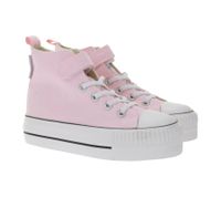BRITISH KNIGHTS Kaya Mid Kinder Mid-Top Canvas-Sneaker mit verstärktem Zehenbereich Schnür-Schuhe Teenager Jungen Mädchen B49-3709C-04 Blass-Rosa