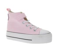 BRITISH KNIGHTS Kaya Mid Kinder Mid-Top Canvas-Sneaker mit verstärktem Zehenbereich Schnür-Schuhe Teenager Jungen Mädchen B49-3709C-04 Blass-Rosa