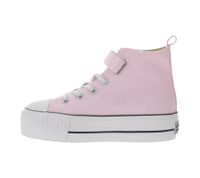 BRITISH KNIGHTS Kaya Mid Kinder Mid-Top Canvas-Sneaker mit verstärktem Zehenbereich Schnür-Schuhe Teenager Jungen Mädchen B49-3709C-04 Blass-Rosa