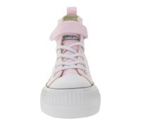 BRITISH KNIGHTS Kaya Mid Kinder Mid-Top Canvas-Sneaker mit verstärktem Zehenbereich Schnür-Schuhe Teenager Jungen Mädchen B49-3709C-04 Blass-Rosa