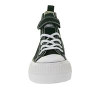 BRITISH KNIGHTS Kaya Mid Kinder Mid-Top Canvas-Sneaker mit dekorativer Blumen-Stickerei & Loveyourself-Print Schnür-Schuhe Teenager Mädchen B49-3710C-01 Schwarz