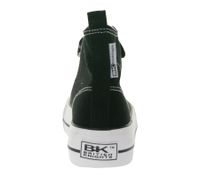 BRITISH KNIGHTS Kaya Mid Kinder Mid-Top Canvas-Sneaker mit dekorativer Blumen-Stickerei & Loveyourself-Print Schnür-Schuhe Teenager Mädchen B49-3710C-01 Schwarz