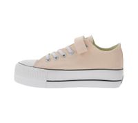 BRITISH KNIGHTS Kaya Low Kids' Low-Top Canvas Sneakers with Reinforced Toe and Platform Lace-Up Shoes B49-3705C-03 Nude-Pink