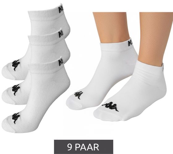 9 Paar Kappa Sportsocken Sneaker-Socken Baumwoll-Strümpfe mit Logo 3112YCW A00 Weiß