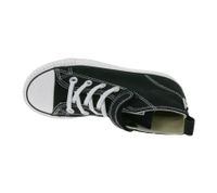 BRITISH KNIGHTS Kaya Mid Kids' Mid-Top Canvas Sneakers with Reinforced Toe, Lace-Up Shoes for Teen Boys and Girls, B49-3709C-01, Black