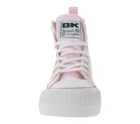 BRITISH KNIGHTS Kaya Mid Women's Mid-Top Canvas Sneakers with Reinforced Toe, Lace-Up Shoes B49-3709-04 Pale Pink