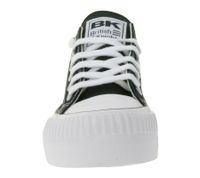 BRITISH KNIGHTS Kaya Low Women's Low-Top Canvas Sneakers with Heart Embroidery and Love Print Lace-Up Shoes B49-3706-02 Black