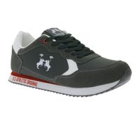 Zapatillas deportivas U.S. ATHLETIC Speed ​​Run para hombre, con diseño de lona y ante, con cordones, color gris, negro, blanco o azul marino