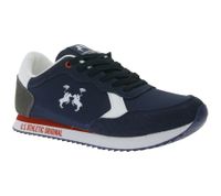 Zapatillas deportivas U.S. ATHLETIC Speed ​​Run para hombre, con diseño de lona y ante, con cordones, color gris, negro, blanco o azul marino