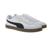 Baskets PUMA Club II Era pour homme et femme, en cuir véritable, au design rétro inspiré du football, avec semelle intérieure Softfoam, coloris beige/noir, blanc/noir ou beige/marron.