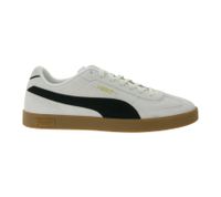 Baskets PUMA Club II Era pour homme et femme, en cuir véritable, au design rétro inspiré du football, avec semelle intérieure Softfoam, coloris beige/noir, blanc/noir ou beige/marron.