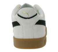 Baskets PUMA Club II Era pour homme et femme, en cuir véritable, au design rétro inspiré du football, avec semelle intérieure Softfoam, coloris beige/noir, blanc/noir ou beige/marron.