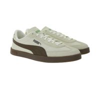 Baskets PUMA Club II Era pour homme et femme, en cuir véritable, au design rétro inspiré du football, avec semelle intérieure Softfoam, coloris beige/noir, blanc/noir ou beige/marron.