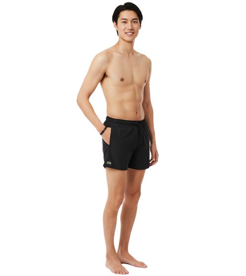 Lacoste Herren Schwimm-Hose nachhaltige Badehose mit Mesh-Futter Schwimm-Shorts MH6270 00 964 Schwarz
