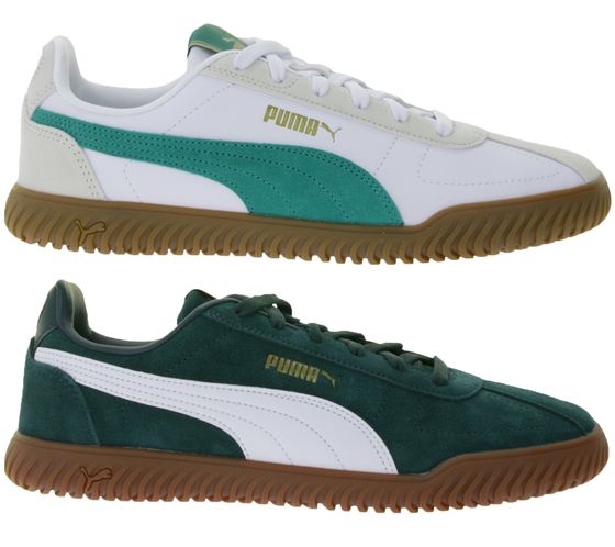 Scarpe da calcio PUMA Club Kayzer Suede da uomo, stile retrò, con Softfoam, Bianco/Verde o Verde/Bianco
