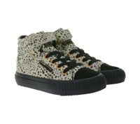 BRITISH KNIGHTS Dee Kids' Mid-Top Sneakers with Polka Dots - Lace-Up Shoes for Girls and Boys with Reinforced Toe - Black/Olive Green or Beige/Black