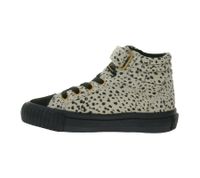 BRITISH KNIGHTS Dee Kids' Mid-Top Sneakers with Polka Dots - Lace-Up Shoes for Girls and Boys with Reinforced Toe - Black/Olive Green or Beige/Black