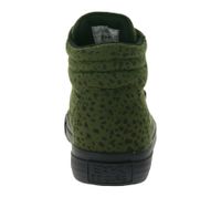 BRITISH KNIGHTS Dee Kids' Mid-Top Sneakers with Polka Dots - Lace-Up Shoes for Girls and Boys with Reinforced Toe - Black/Olive Green or Beige/Black