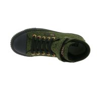BRITISH KNIGHTS Dee Kids' Mid-Top Sneakers with Polka Dots - Lace-Up Shoes for Girls and Boys with Reinforced Toe - Black/Olive Green or Beige/Black
