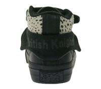 BRITISH KNIGHTS Roco Baby Mid-Top Sneakers with Cheetah Print - Toddler Lace-Up Shoes with Fold-Down Cuff - Girls B48-3709I Black