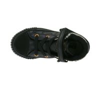 BRITISH KNIGHTS Roco Baby Mid-Top Sneakers with Cheetah Print - Toddler Lace-Up Shoes with Fold-Down Cuff - Girls B48-3709I Black