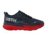 Zapatillas informales U.S. Athletic Nitro para hombre con estampado "USTH", con cordones. Disponibles en azul marino/rojo, negro, azul/naranja neón/blanco, negro/blanco o gris/blanco.