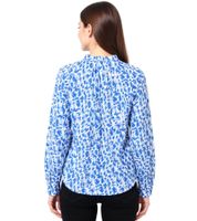 Blusa de verano para mujer ZWILLINGSHERZ "Leopardo Colorido" con estampado de leopardo 33224 Azul/Rosa o Rosa/Amarillo/Blanco