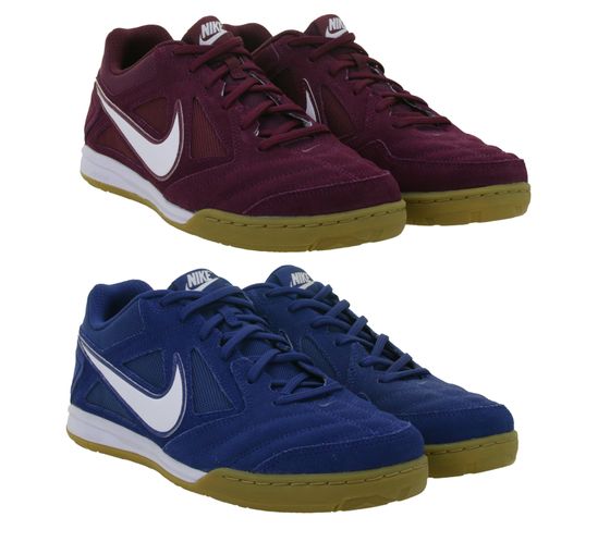 NIKE Gato Herren & Damen Low-Top-Sneaker Retro Turnschuhe mit Echtleder Hallen-Schuhe HQ6020 in Bordeaux-Rot und Blau